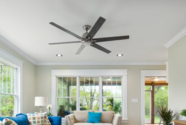 Ceiling fan in living room